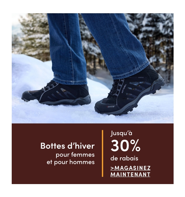 Women's + Men's Winter Boots save up to 30% off