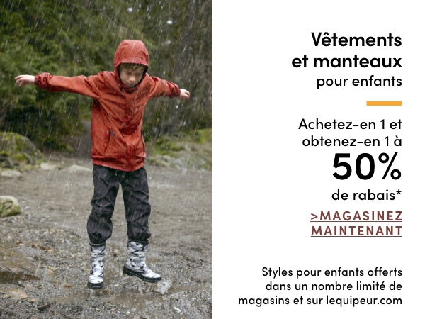 Kids' Clothing + Jackets Buy one get one 50% OFF*