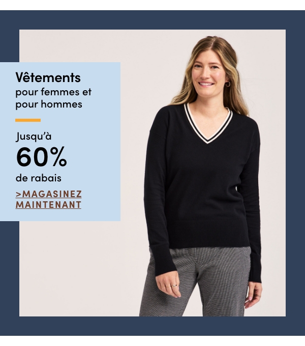 Women's + Men's Clothing Save up to 60%