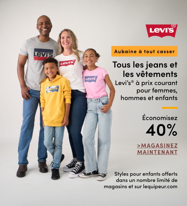 Door Crasher All Regular-Priced Women's, Men's + Kids' Levi's Jeans + Clothing Save 40%