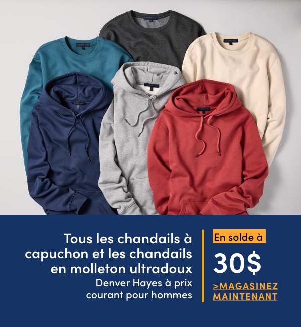 Door Crasher All Regular-Priced Men's Denver Hayes Super Soft Fleece Hoodies + Sweatshirts Sale $30