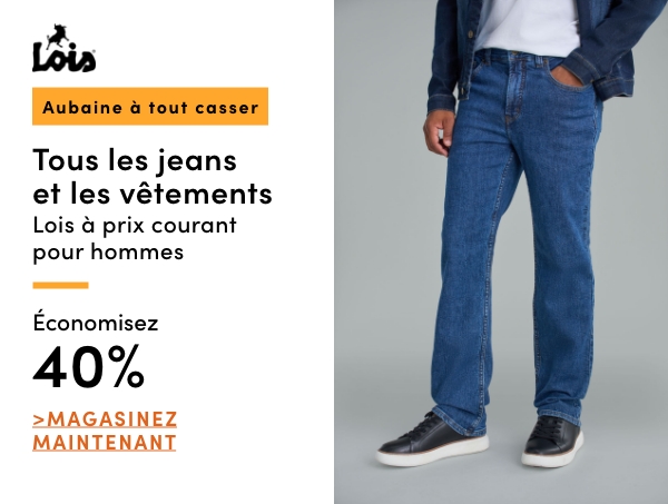 Door Crasher All Regular-Priced Men's Lois Jeans + Clothing Save 40%