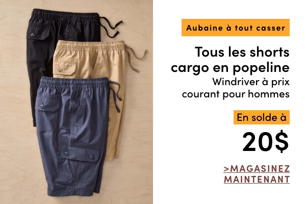 "Door Crasher  All Regular-Priced Men's WindRiver Poplin Cargo Short Sale $20"