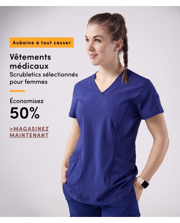 "Door Crasher Select Women's Scrubletics Scrubs Save 50%"