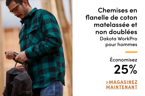 Men's Dakota WorkPro Quilt-Lined and Unlined Flannel Shirts Save 25%