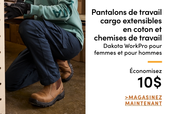 Women's + Men's Dakota WorkPro Cotton Stretch Cargo Work Pants + Work Shirts Save $10