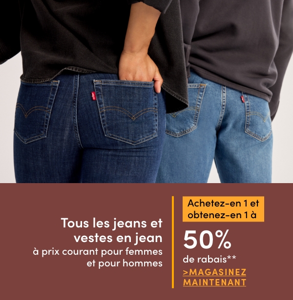 Buy one get one 50% OFF*  Jeans + Jean Jackets 