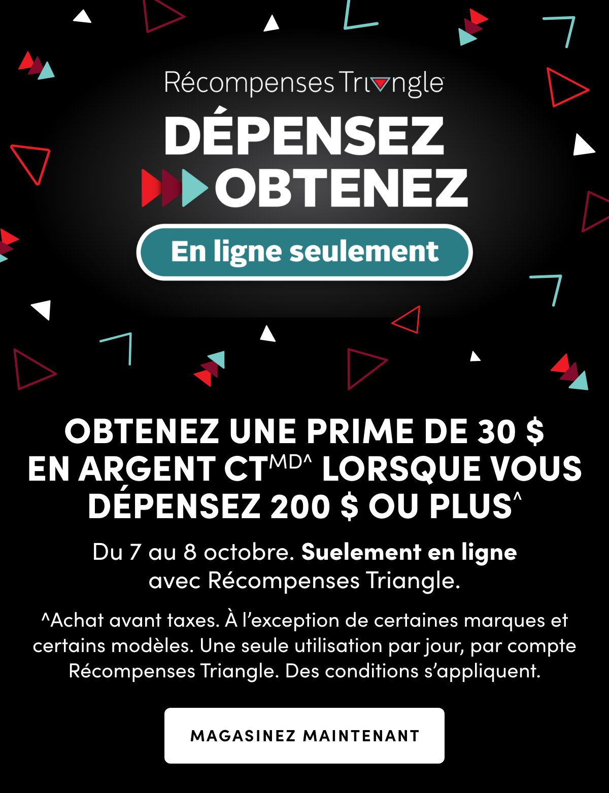 Triangle Online Only Spend + Get Event 