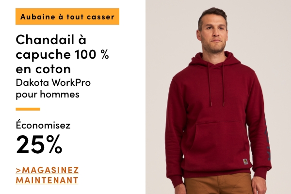 Door Crasher Men's Dakota WorkPro 100% Cotton Hoodie Save $25