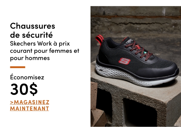 All Regular-Priced Women's + Men's Skechers Work Safety Footwear Save $30