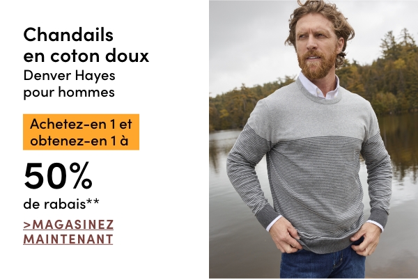 Buy one get one 50% OFF* Men's Denver Hayes Soft Cotton Sweaters 