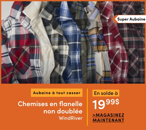 POWER DEAL Door Crasher WindRiver Unlined Flannels Sale $19.99