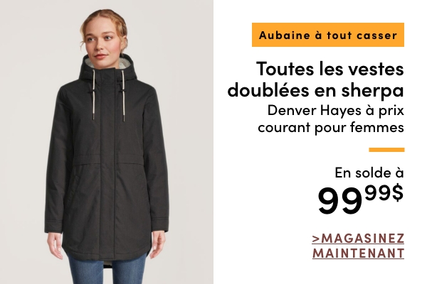 Door Crasher All Regular-Priced Women's Denver Hayes Sherpa-Lined Jackets Sale $99.99