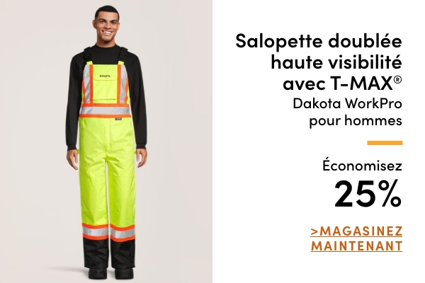 Men's Dakota WorkPro Hi-Vis T-Max Lined Bib Overall Save 25%