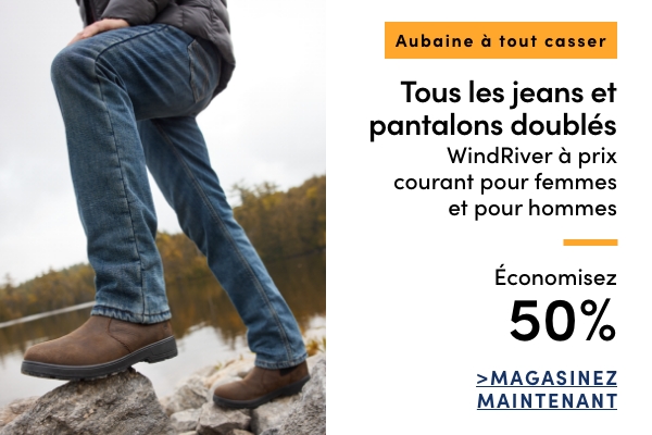 Door Crasher All Regular-Priced Women's + Men's WindRiver Lined Jeans + Pants Save 50%