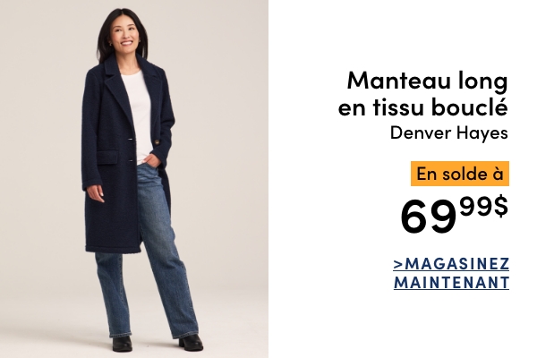 Women's Denver Hayes Boucle Long Coat Sale $69.99