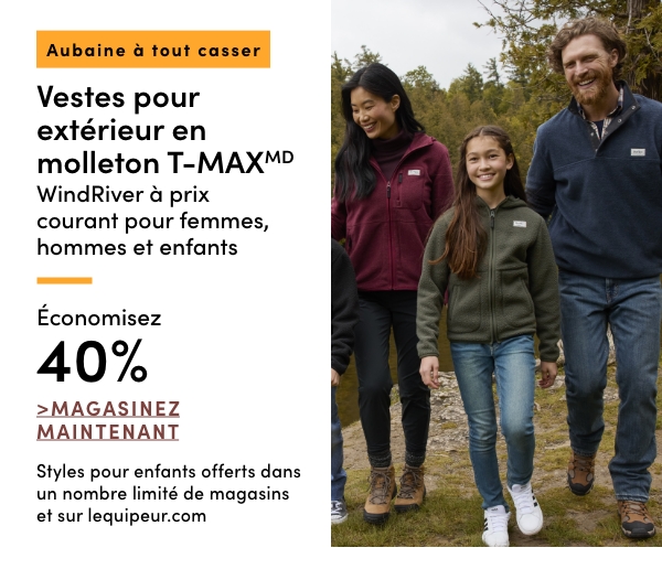 Door Crasher All Regular-Priced Women's, Men's + Kids' WindRiver T-MAX Outdoor Fleece Save 40%
