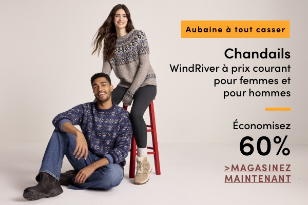 Door Crasher All Regular-Priced Women's + Men's WindRiver Sweaters Save 60%