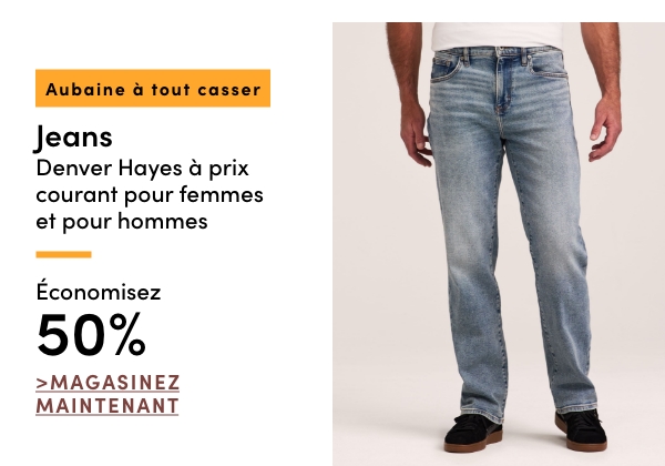 Door Crasher All Regular-Priced Women's + Men's Denver Hayes Jeans Save 50%