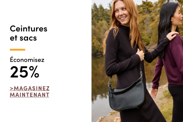 Save 25% on Belts + Bags