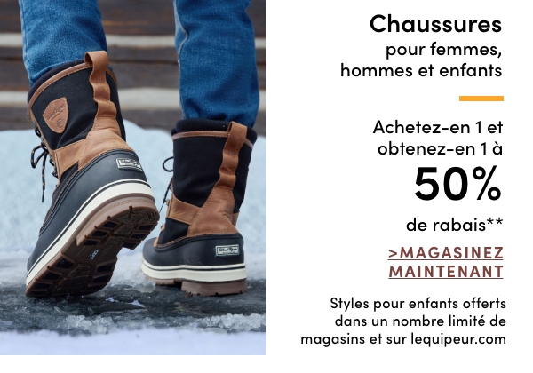 Women's, Men's + Kids' Footwear Buy one get one 50% OFF*