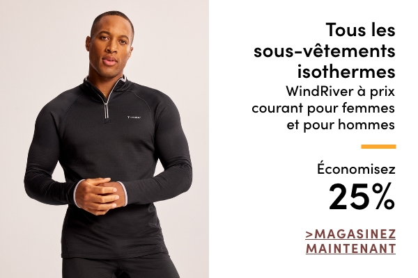 All Reg-Priced Women's + Men's WindRiver Thermal Underwear Save 25%