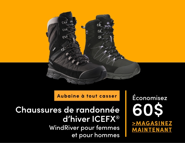 Chaussures de randonnée d'hiver ICEFX WindRiver pour femmes et pour hommes économisez 60$