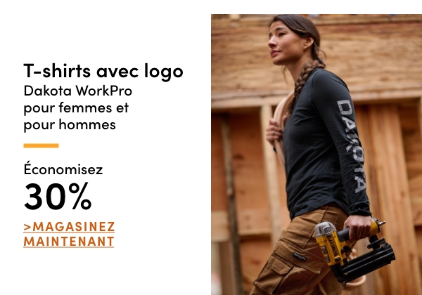 T-shirts avec logo Dakota WorkPro pour femmes et pour hommes économisez 20 %