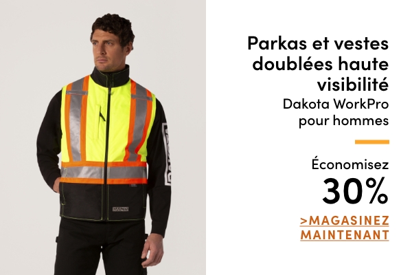 Parkas et vestes doublées haute visibilité Dakota WorkPro pour hommes économisez 35 $