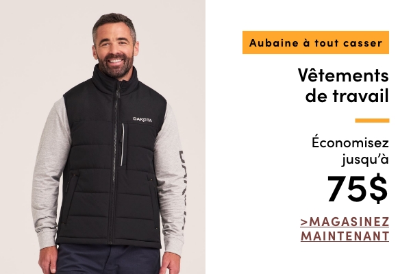 AUBAINE À TOUT CASSER Vêtements de travail. Économisez jusqu'à 75 $