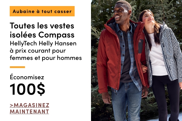 Aubaine à Tout Casser Toutes les vestes isolées Compass HellyTech Helly Hansen à prix courant pour femmes et pour hommes économisez 100 $