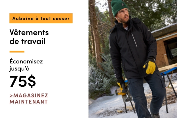 AUBAINE À TOUT CASSER Vêtements de travail. Économisez jusqu'à 75 $