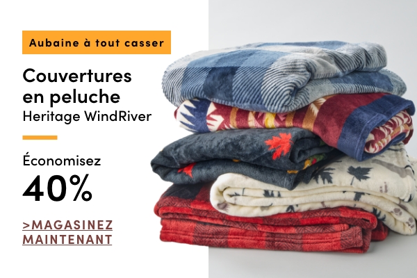 AUBAINE À TOUT CASSER Couvertures en peluche Heritage WindRiver économisez 40 %