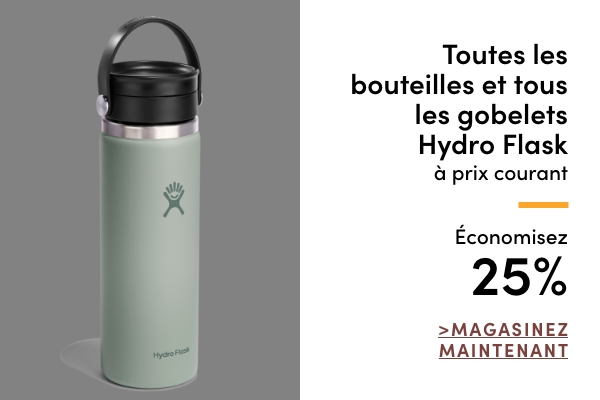 Toutes les bouteilles et tous les gobelets Hydro Flask à prix courant économisez 25 %