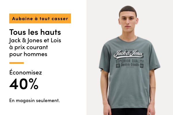 AUBAINE À TOUT CASSER Tous les hauts Jack & Jones et Lois à prix courant pour hommes économisez 40 %