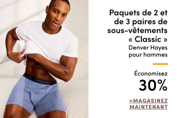 Paquets de 2 et de 3 paires de sous-vêtements Classic Denver Hayes pour hommes économisez 30 %