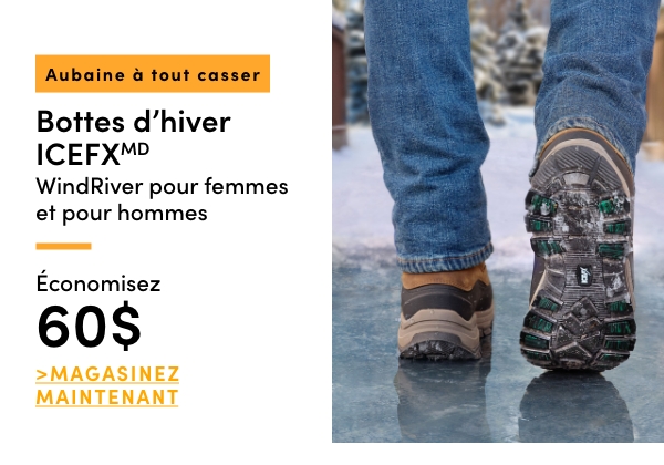 AUBAINE À TOUT CASSER Bottes d'hiver ICEFX WindRiver pour femmes et pour hommes économisez 60$