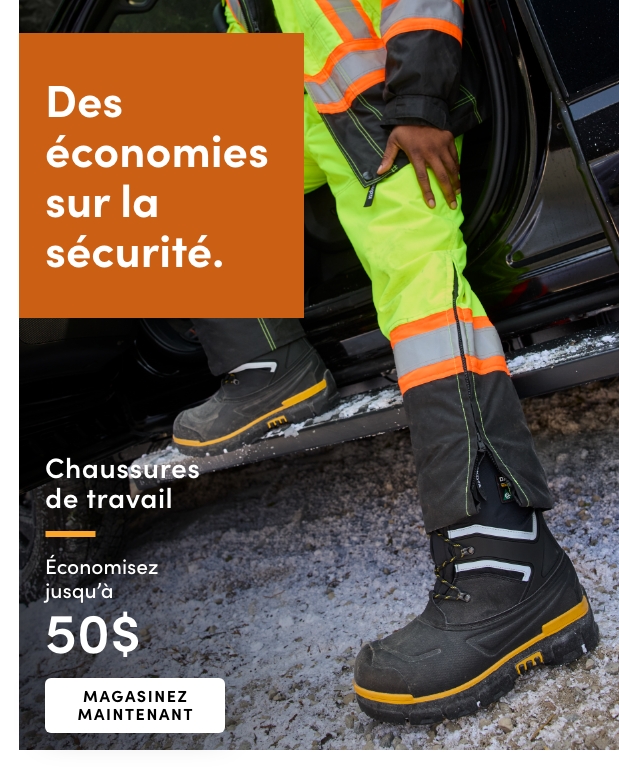 Chaussures de travail Économisez jusqu'à 50$