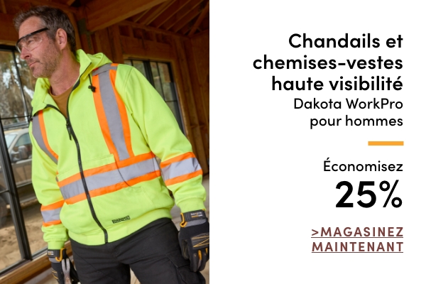 Chandails et chemises-vestes haute visibilité Dakota WorkPro pour hommes économisez 25%