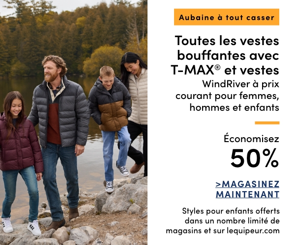Aubaine à Tout Casser Toutes les vestes bouffantes avec T-MAX et vestes WindRiver à prix courant pour femmes, hommes et enfants économisez 50%