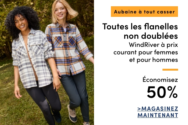 Aubaine à Tout Casser Toutes les flanelles non doublées WindRiver à prix courant pour femmes et pour hommes économisez 50%