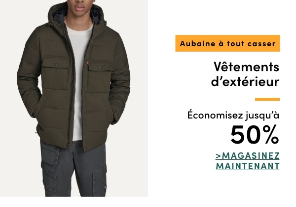 Aubaine à Tout Casser Vêtements d'extérieur économisez jusqu'à 50 %