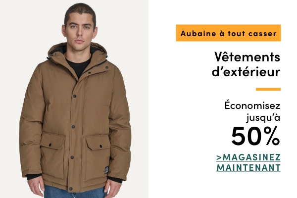 Aubaine à Tout Casser Vêtements d'extérieur économisez jusqu'à 50 %