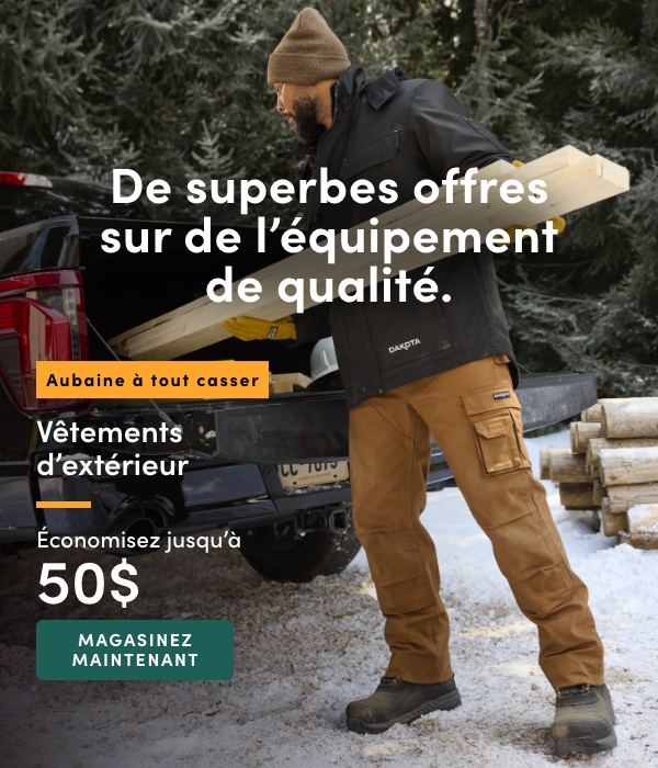 Aubaine à Tout Casser Vêtements de travail économisez jusqu'à 50 $