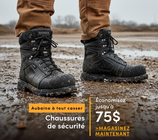 Aubaine à Tout Casser Chaussures de sécurité économisez jusqu'à 75 $