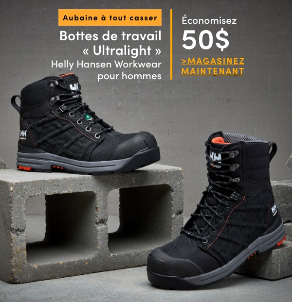  Aubaine à Tout Casser Bottes de travail Ultralight Helly Hansen Workwear pour hommes économisez 50$