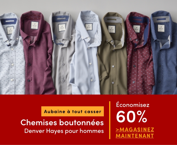 Aubaine à Tout Casser Chemises boutonnées Denver Hayes pour hommes économisez 60%