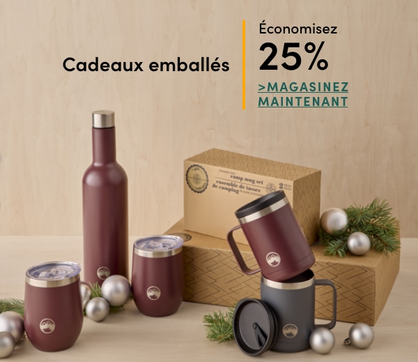 Cadeaux emballés du guide-cadeaux économisez 25%