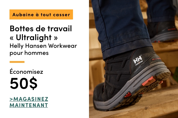 Aubaine à Tout Casser Bottes de travail Ultralight Helly Hansen Workwear pour hommes économisez 50$