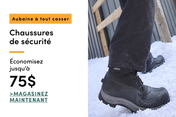  Aubaine à Tout Casser Chaussures de sécurité économisez jusqu'à 75 $